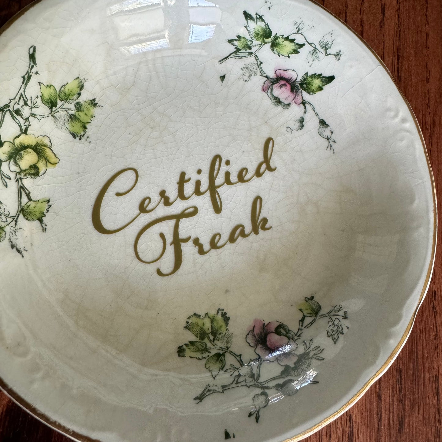 Certified Freak Vintage Floral Bowl