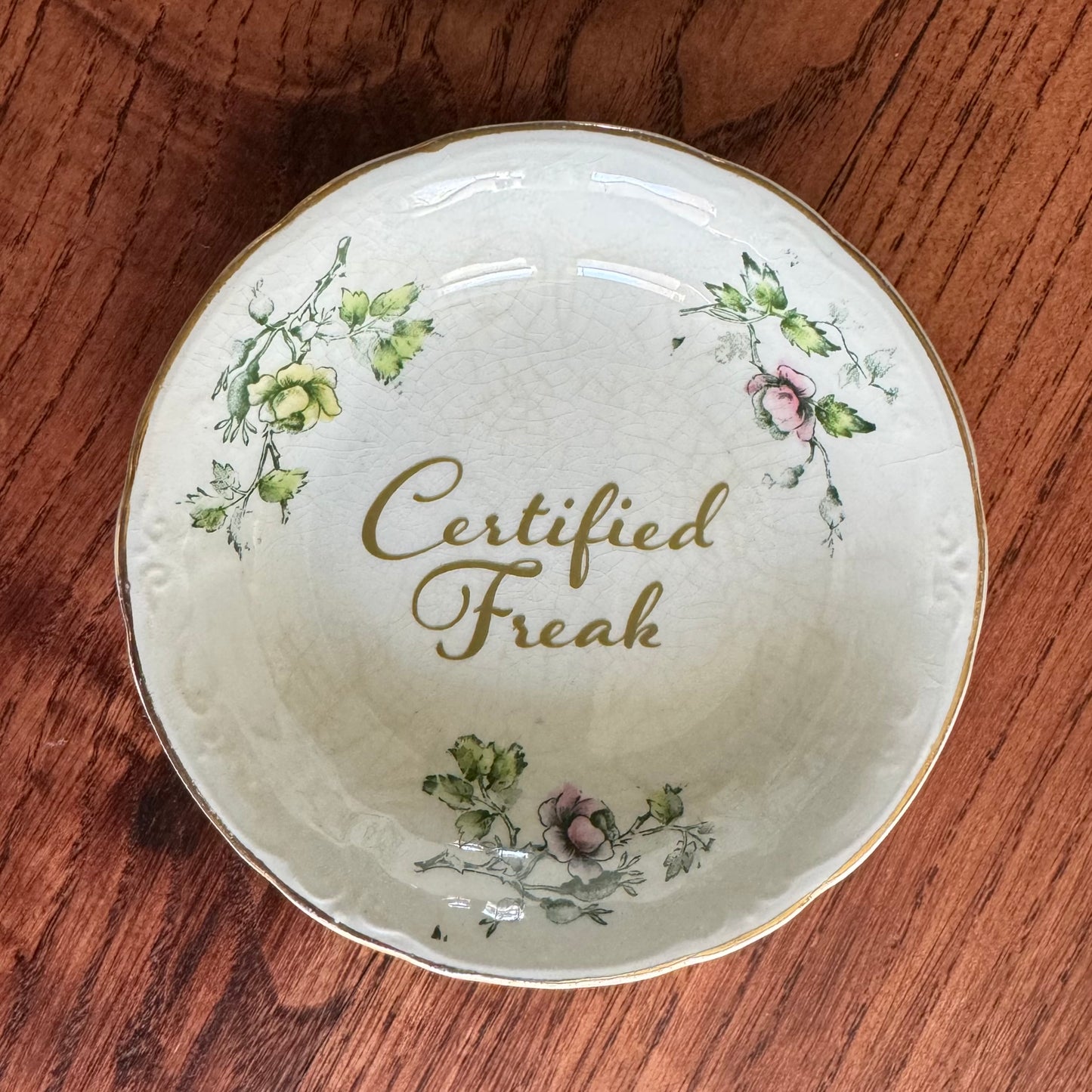 Certified Freak Vintage Floral Bowl
