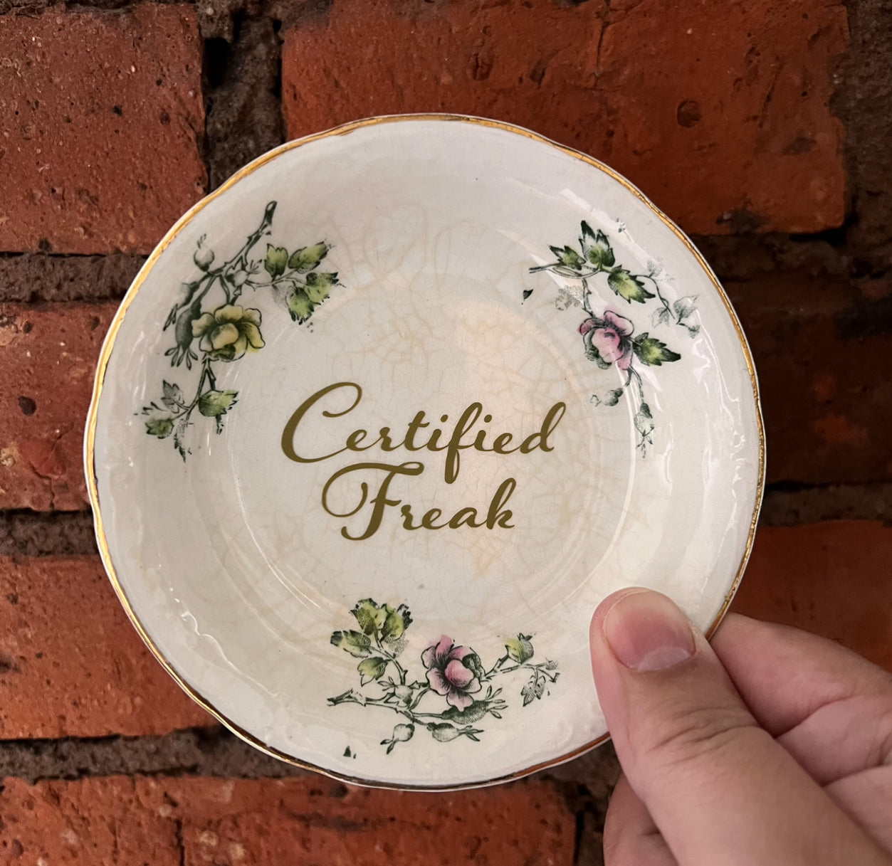 Certified Freak Vintage Floral Bowl