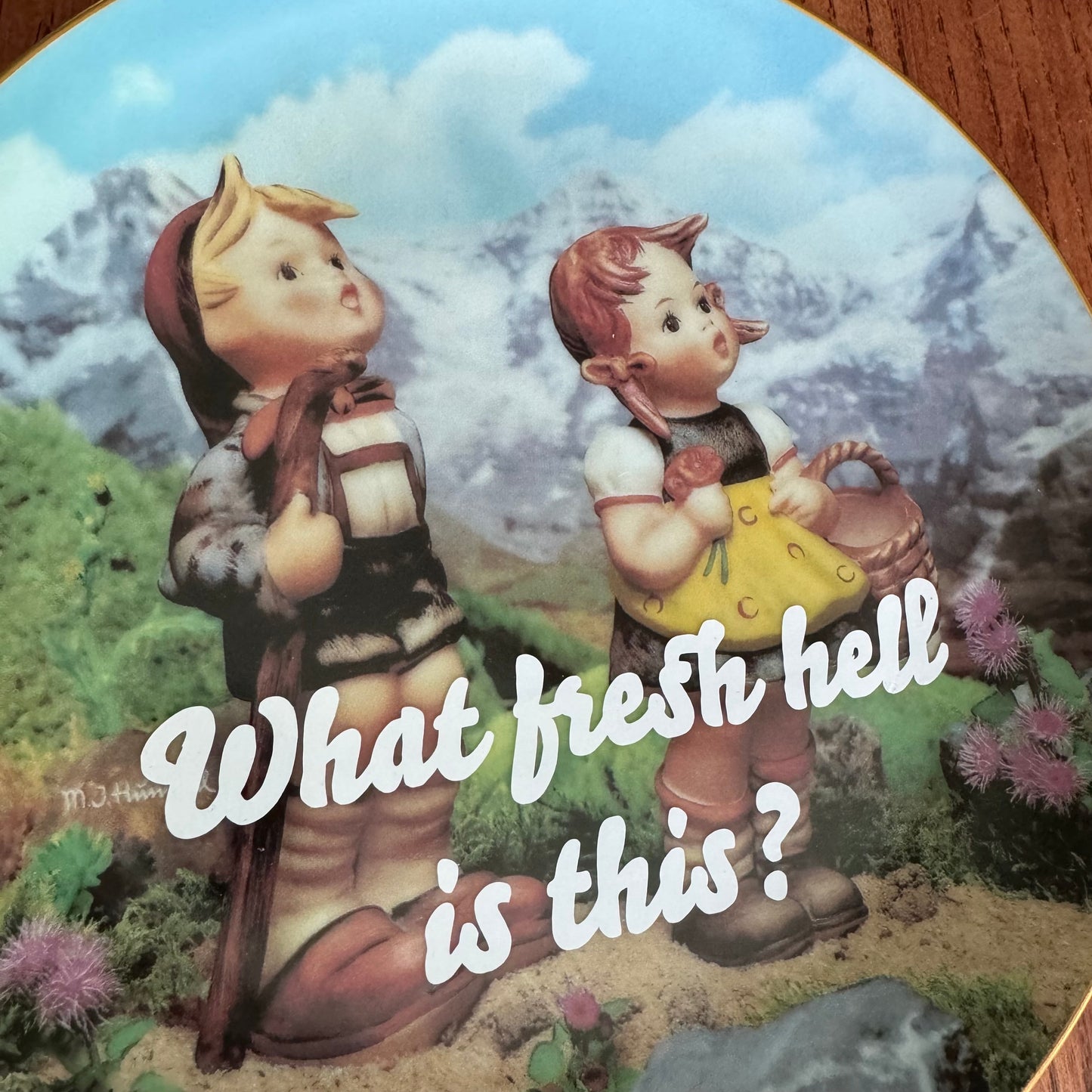 What Fresh Hell Is This? Vintage Hummel Plate