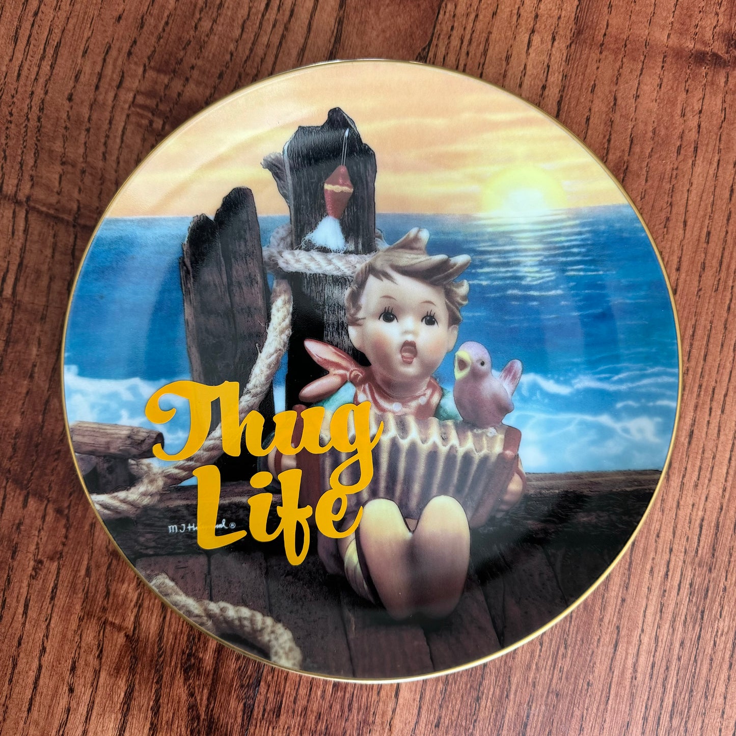Thug Life Vintage Hummel Plate