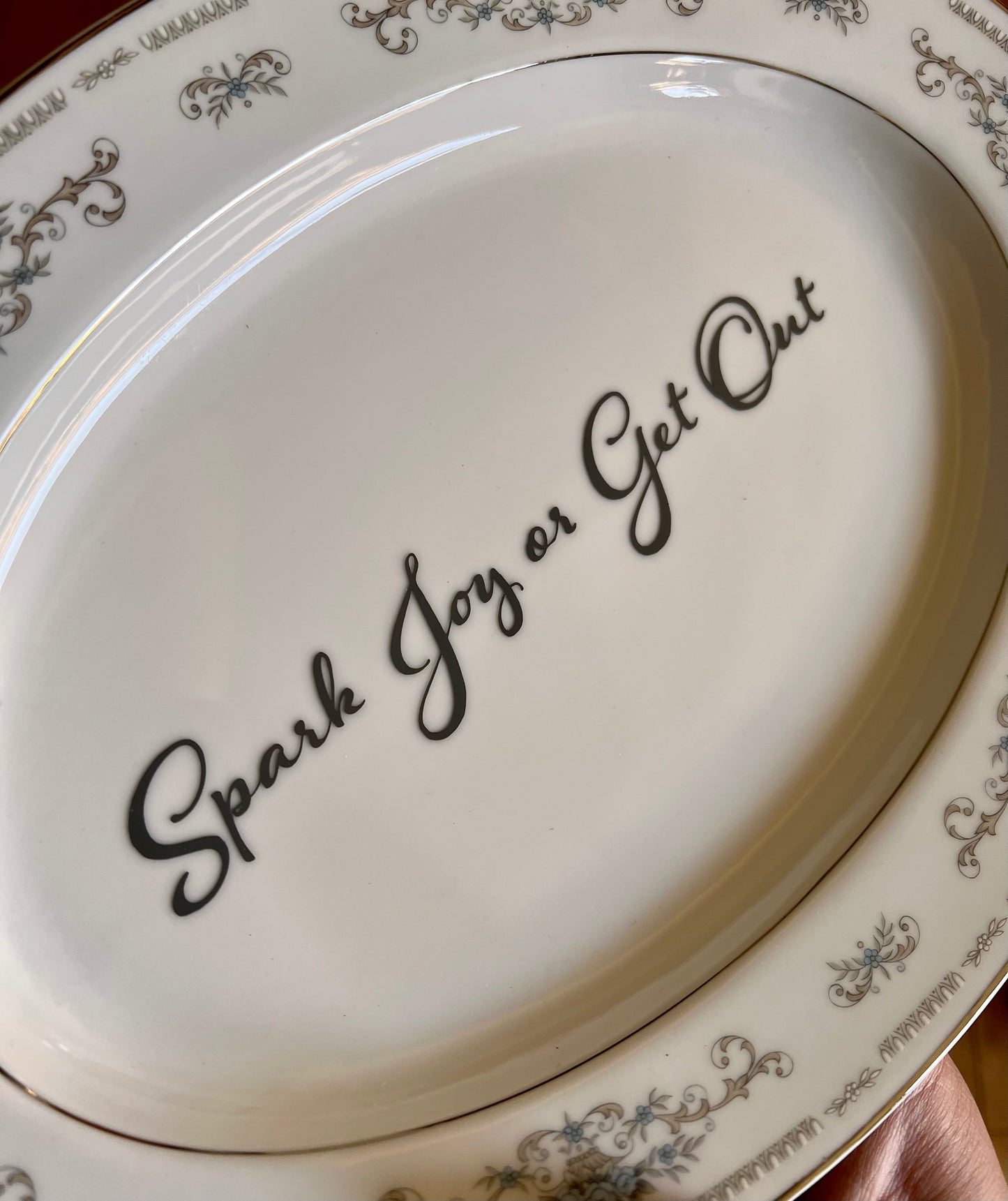 Spark Joy Or Get Out Vintage Platter