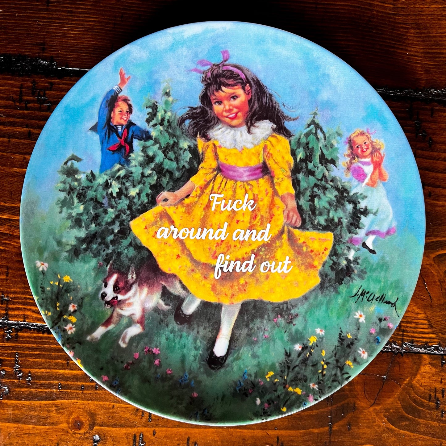 Fuck Around and Find Out Vintage Reco Plate