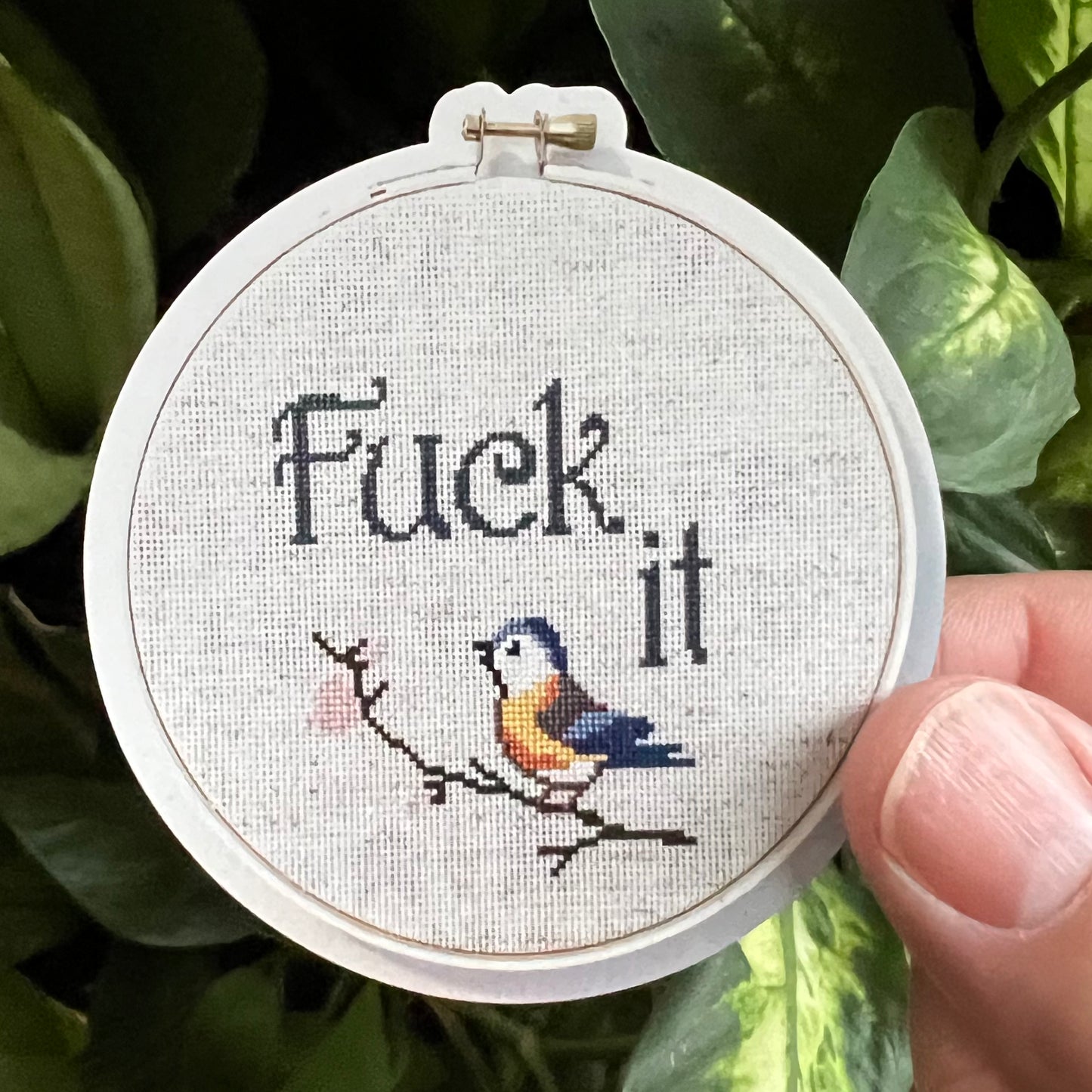 Fuck It Cross Stitch Inspired Magnet