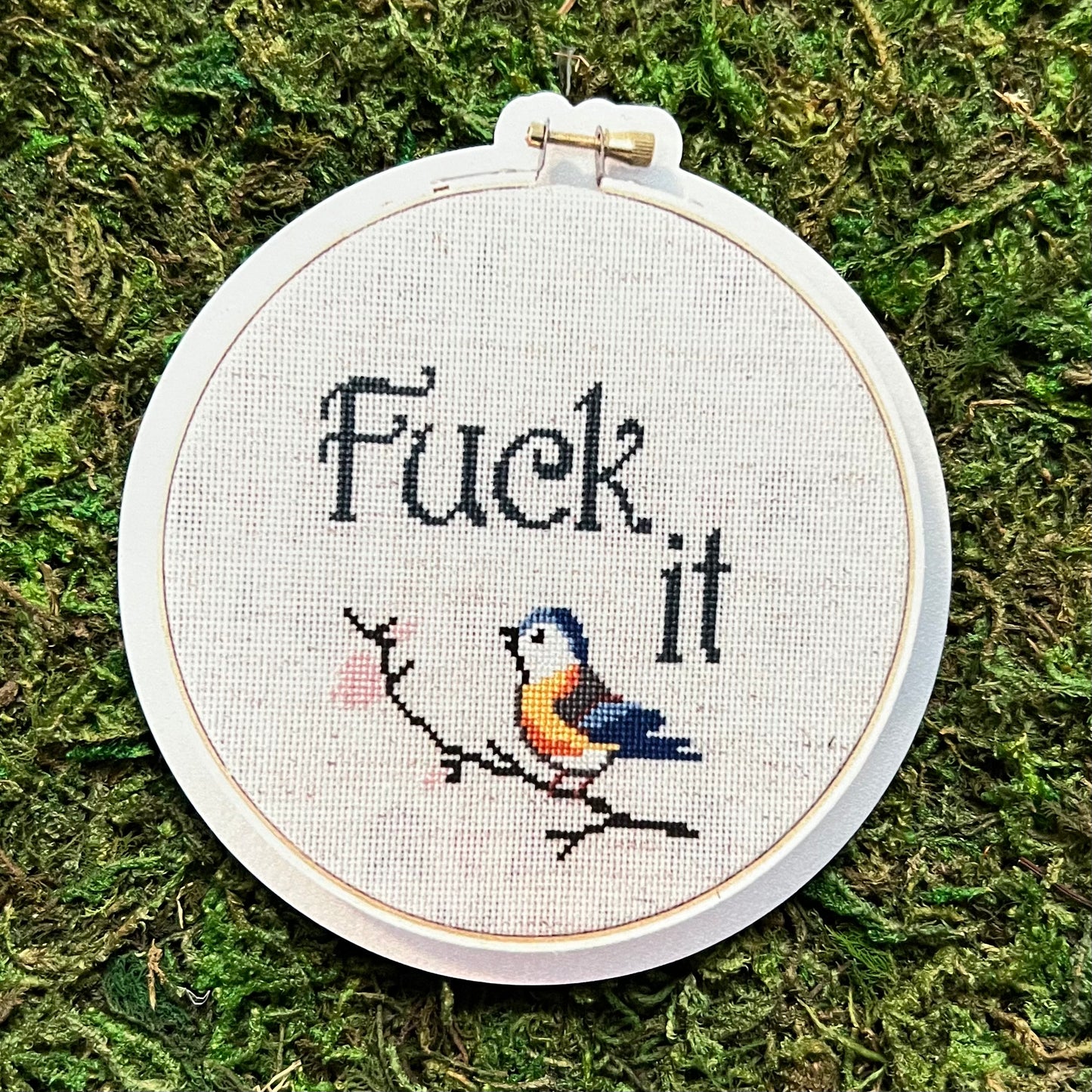 Fuck It Cross Stitch Inspired Magnet