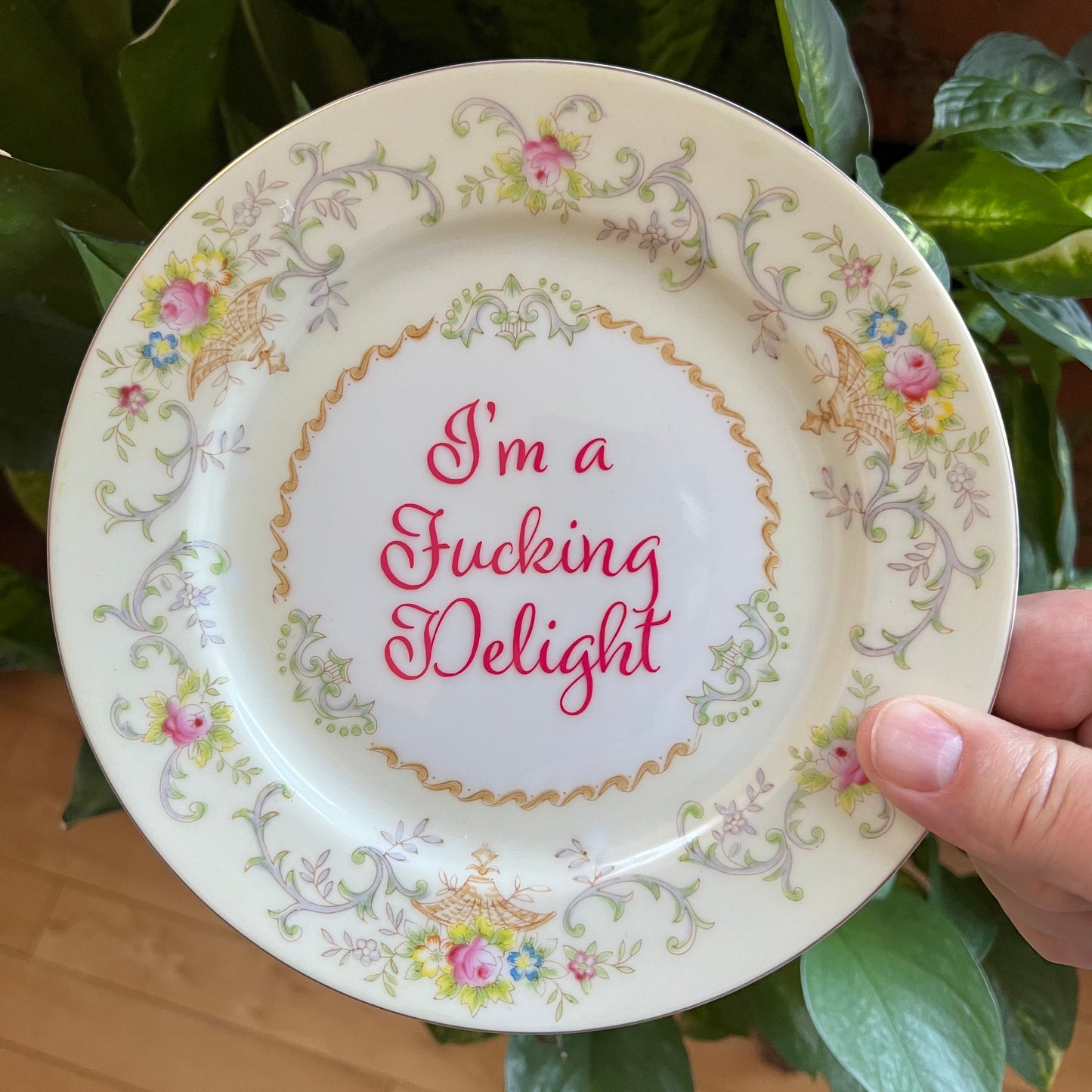 I'm A Fucking Delight Vintage SCS Japan Plate