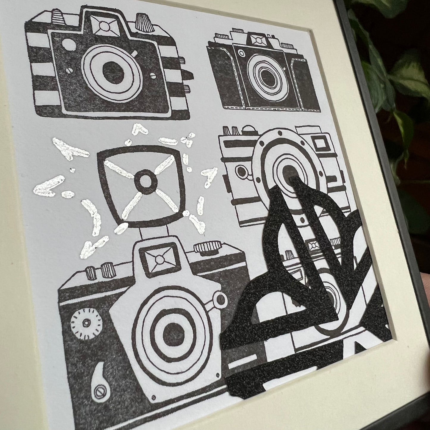 Rochester NY Logo with Cameras Framed Multimedia Papercraft