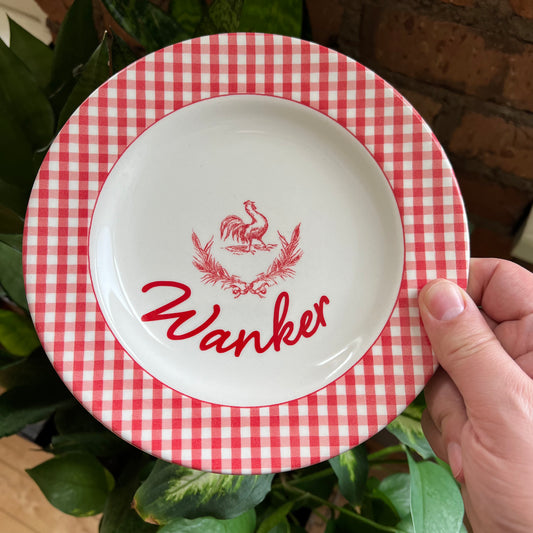 Wanker Vintage Rooster Plate