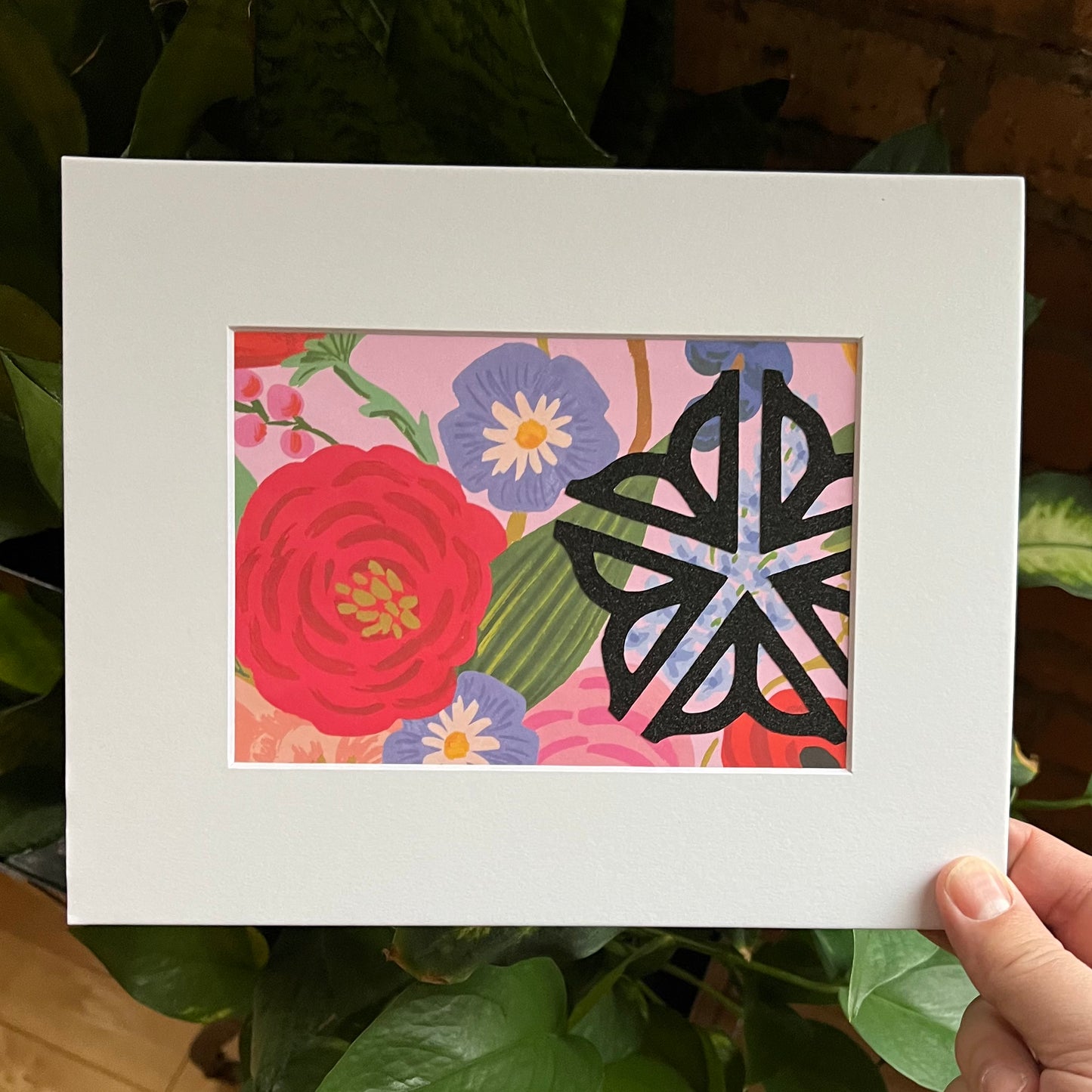 Rochester NY Logo with Floral Background Multimedia Papercraft