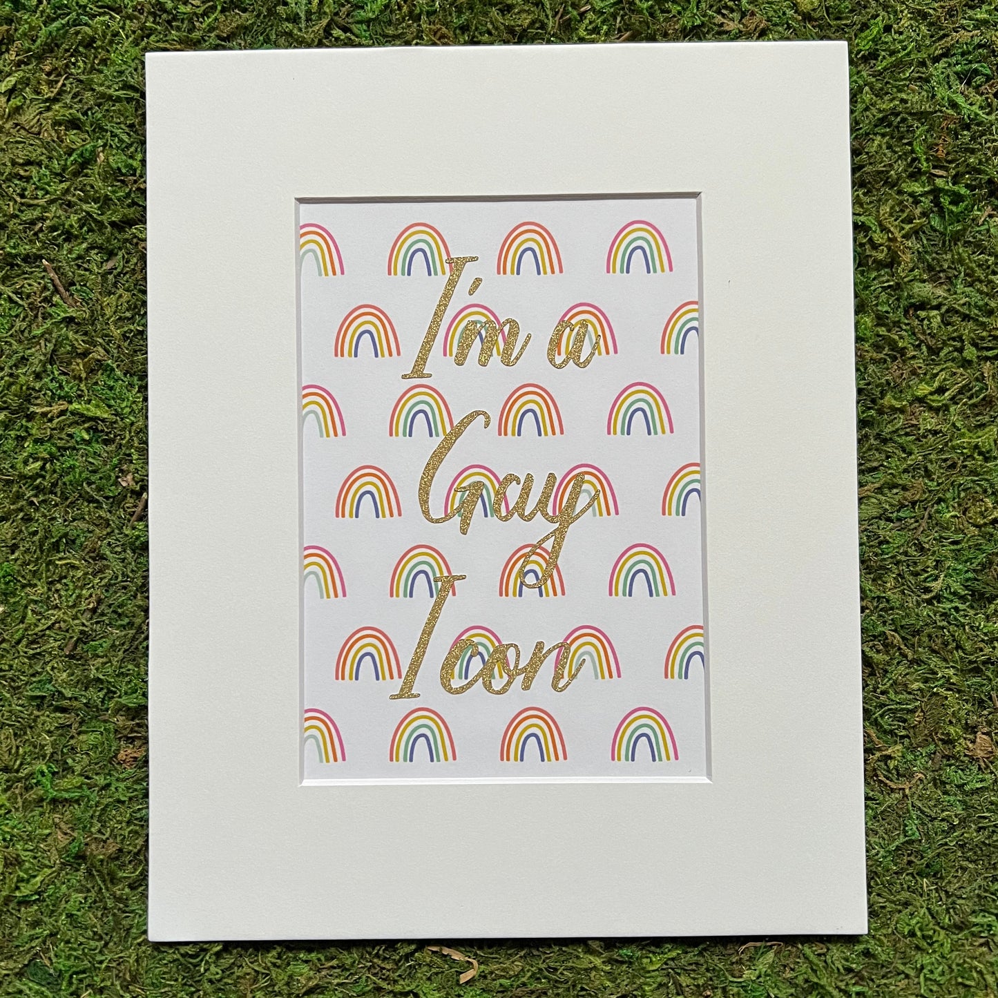 I'm a Gay Icon with Rainbow Background Multimedia Papercraft