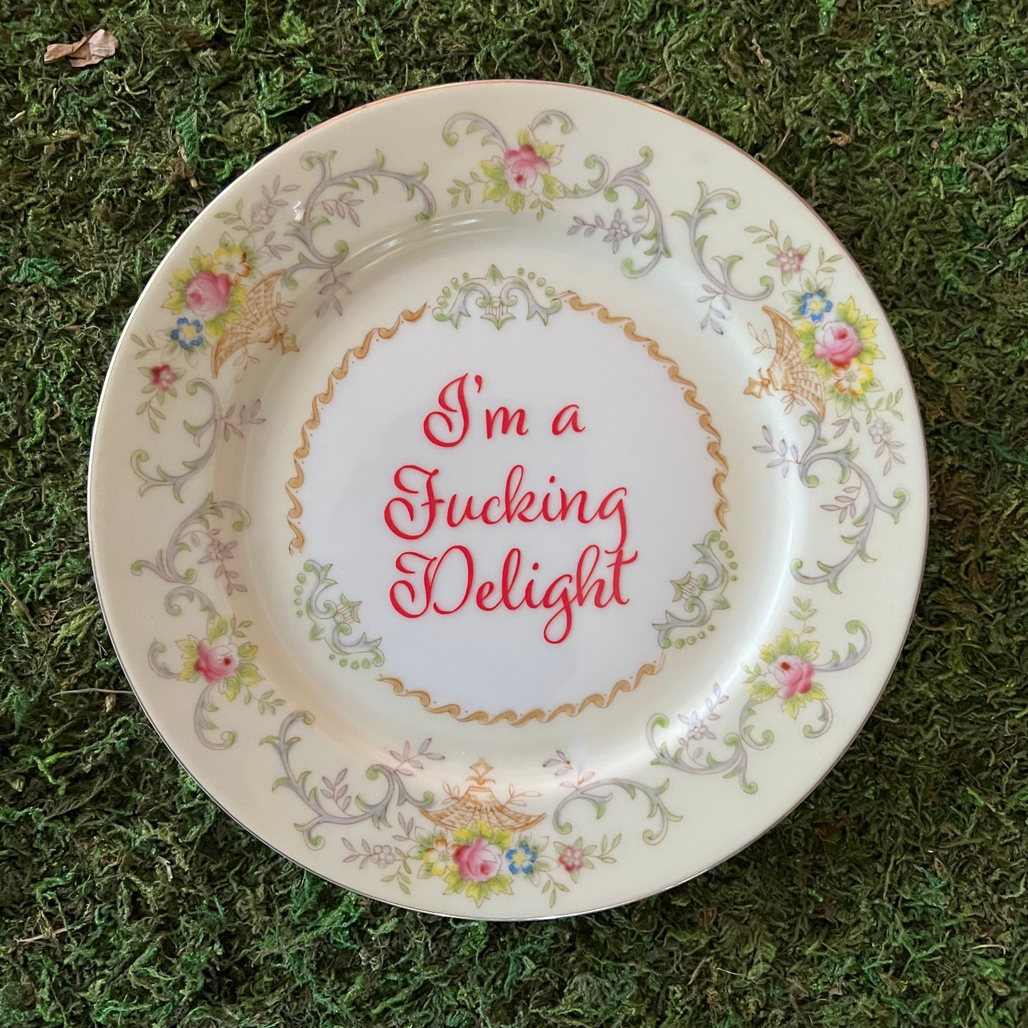 I'm A Fucking Delight Vintage SCS Japan Plate