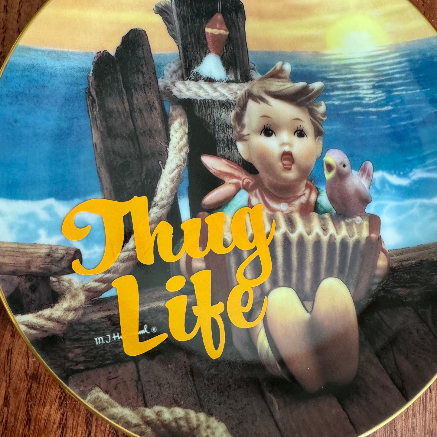 Thug Life Vintage Hummel Plate
