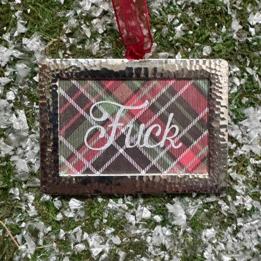 Fuck Plaid Holiday Ornament
