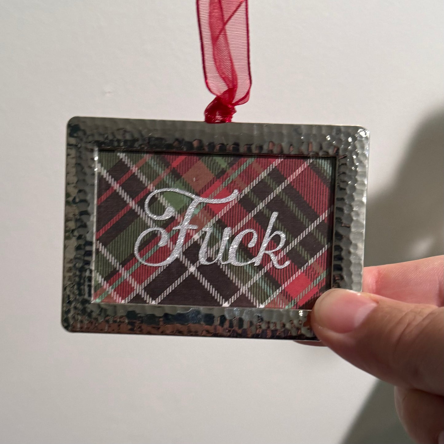 Fuck Plaid Holiday Ornament