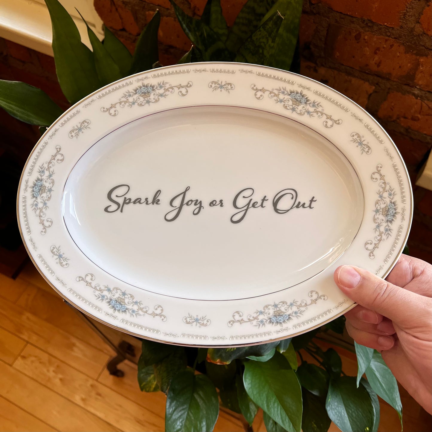 Spark Joy Or Get Out Vintage Platter