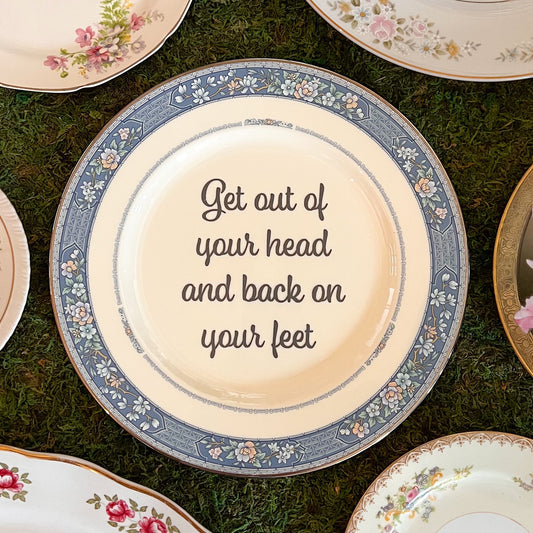 Get Out Of Your Head Vintage Noritake Plate