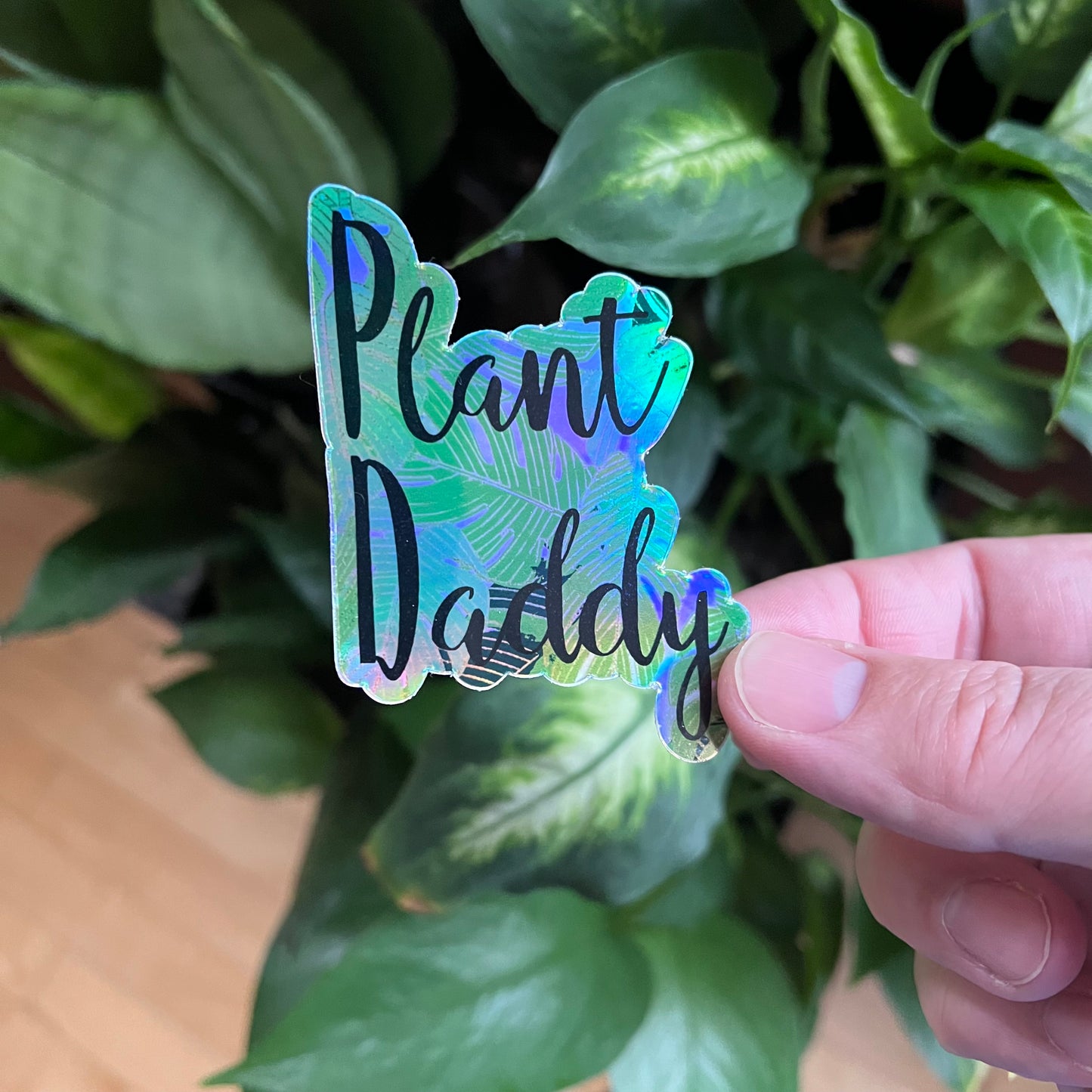 Plant Daddy Holographic Vinyl Sticker