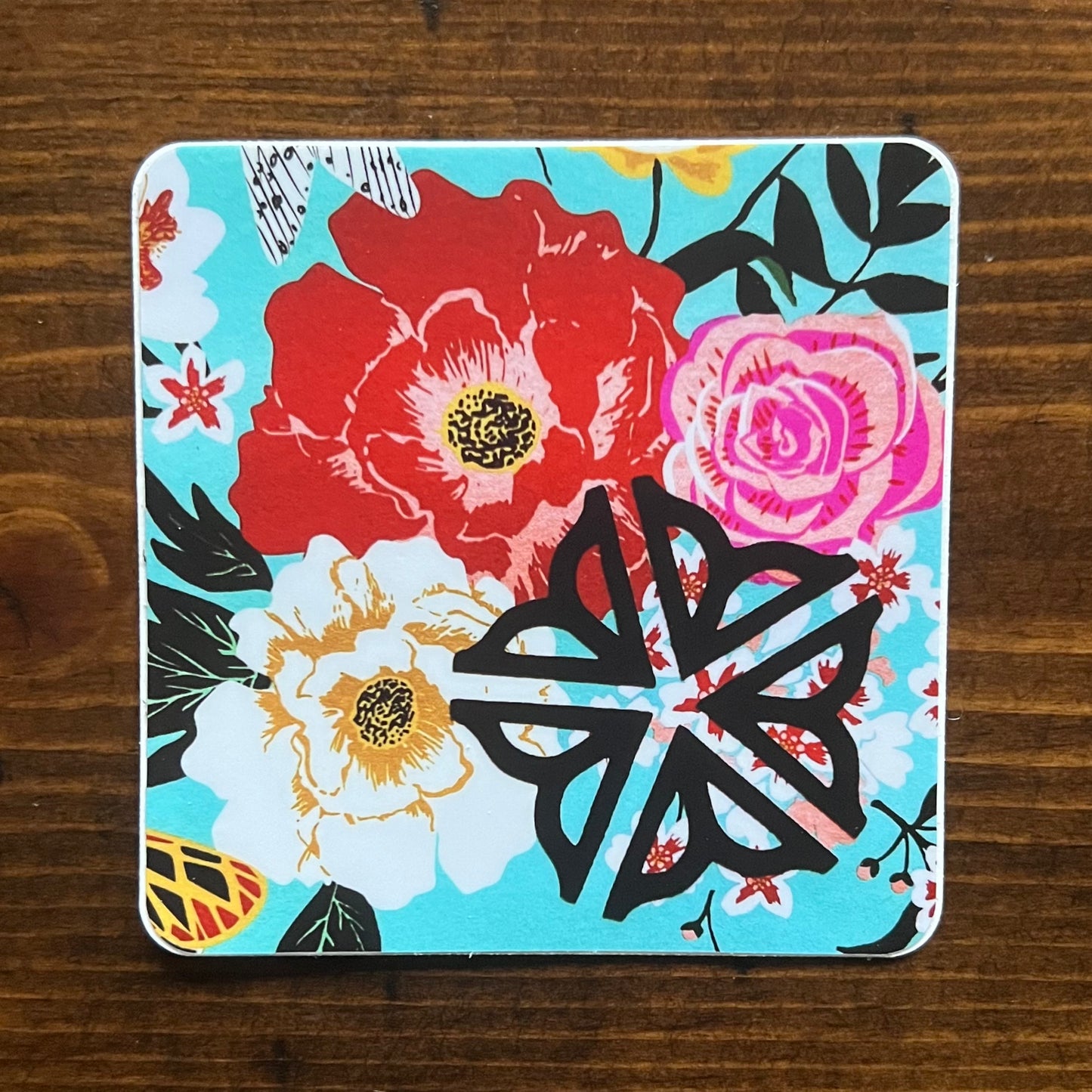 Rochester Logo Floral Vinyl Sticker