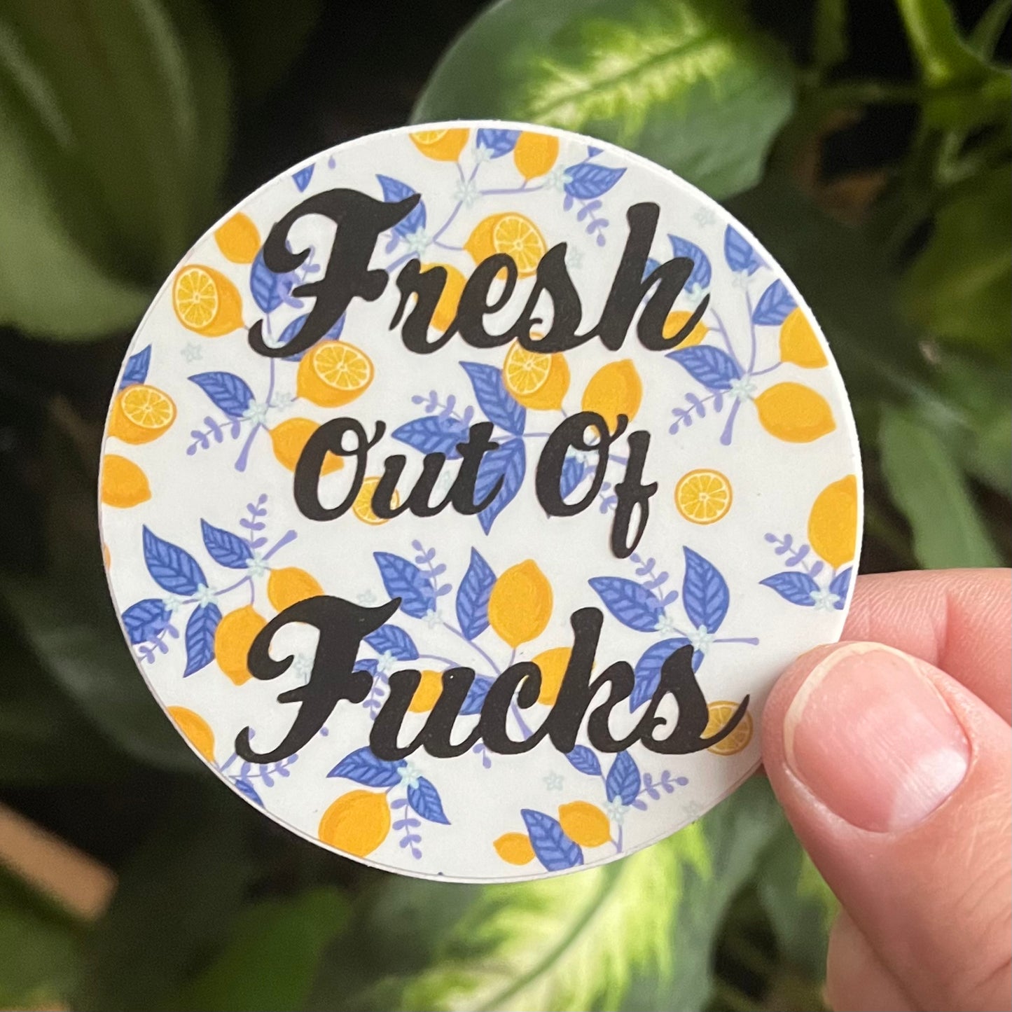 Fresh Out Of Fucks Vinyl Sticker