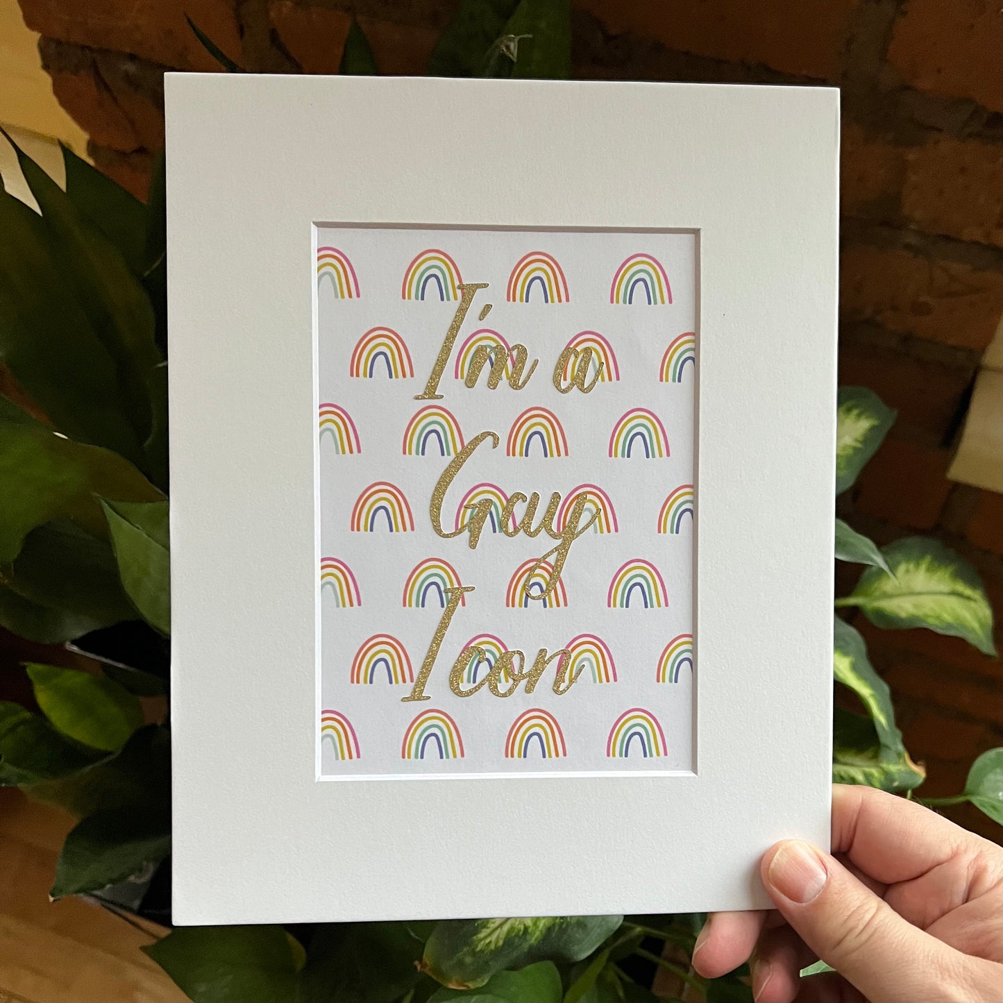 I'm a Gay Icon with Rainbow Background Multimedia Papercraft