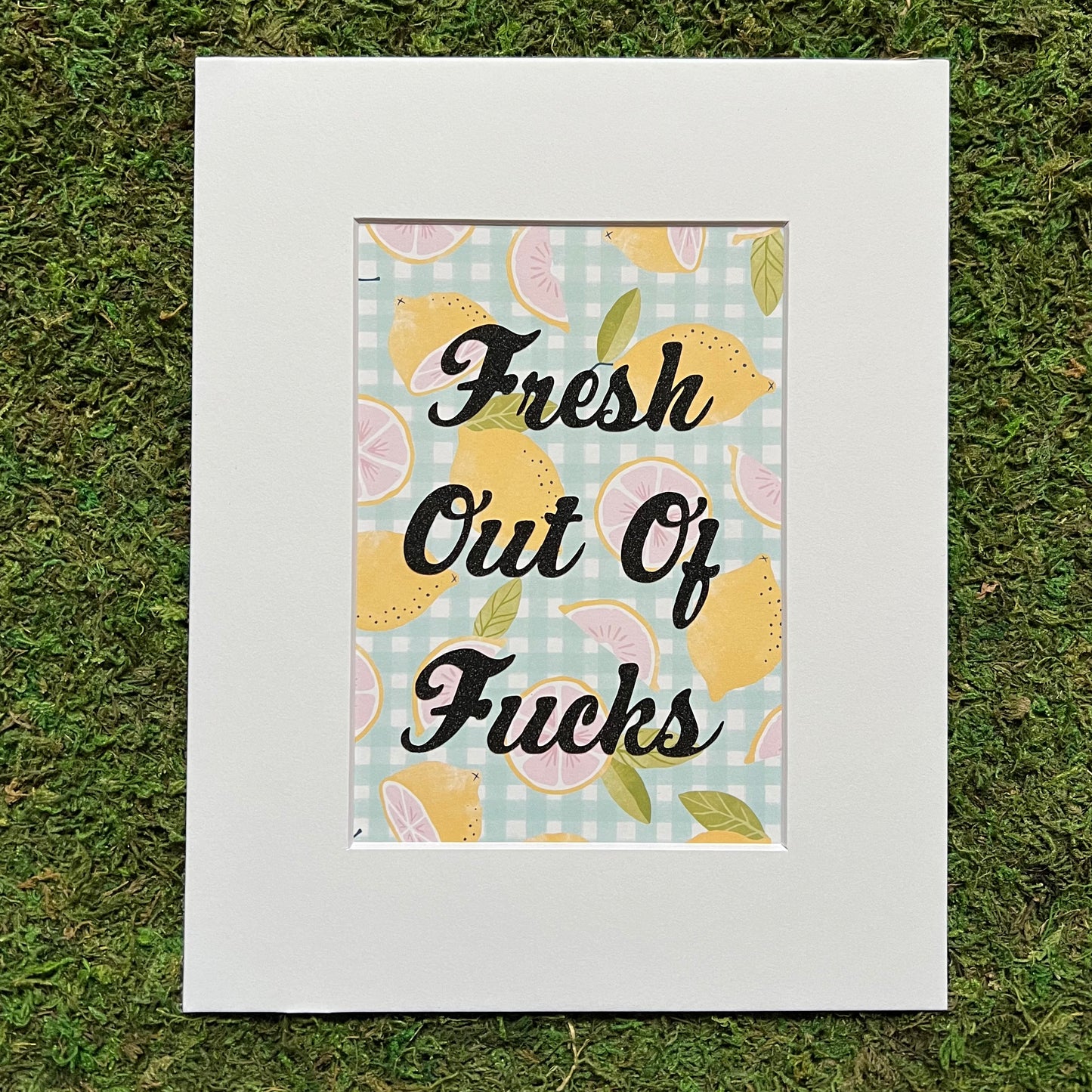 Fresh Out Of Fucks with Lemons Background Multimedia Papercraft