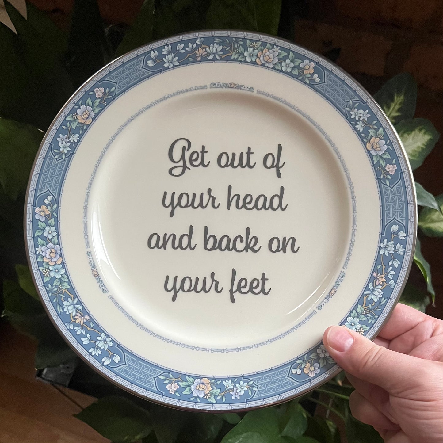 Get Out Of Your Head Vintage Noritake Plate